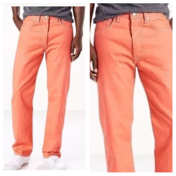 orange levi's 501